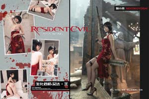 高端ACG业界女神爆机少女『喵小吉』经典Cos《生化危机》艾达王赤裸诱惑 性感小逼逼待茎插入  